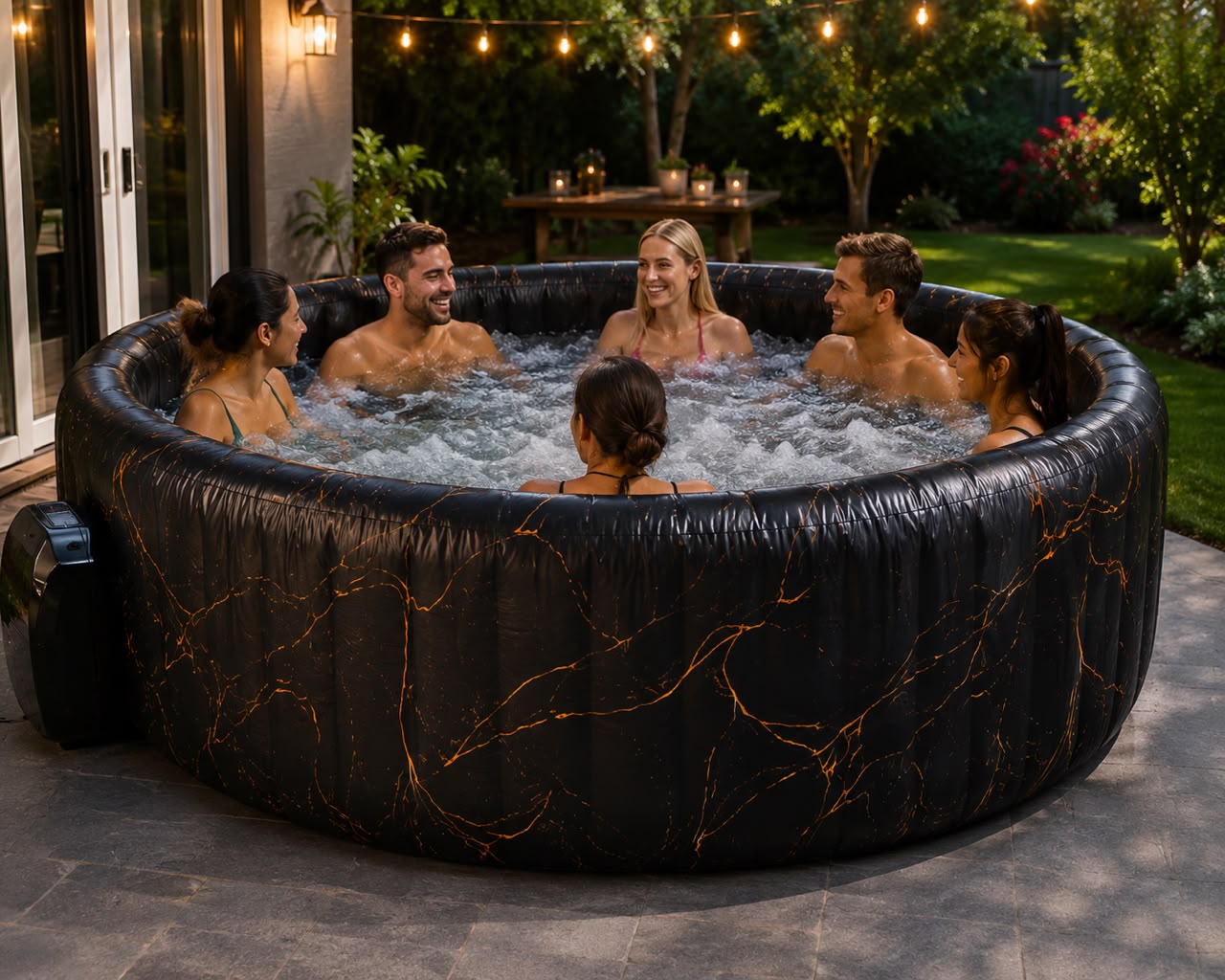 Midnight Marble 6-Person Spa